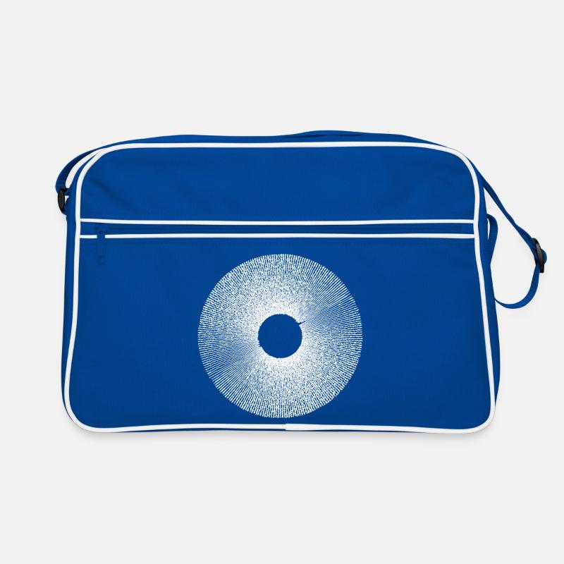 Iris-Ringburst-Radialmuster Retro Tasche