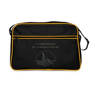 Je n’ai pas peur des tempêtes (avec le voilier) - Sac Retro - noir/or - Devant