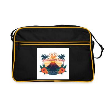 Hawaiian Star - Retro Tasche - Schwarz/Gold - Vorne