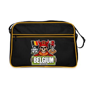 SkullCostume World Edition: Belgien - Retro Tasche - Schwarz/Gold - Vorne