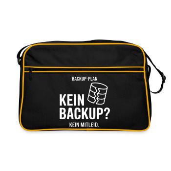 No Backup Plan Bold Text Design - Retro Bag - black/gold - Front
