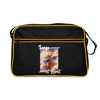 Tango ist Kunst - Retro Tasche - Schwarz/Gold - Vorne
