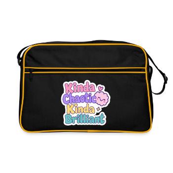 Un peu chaotique, plutôt brillant - Sac Retro - noir/or - Devant