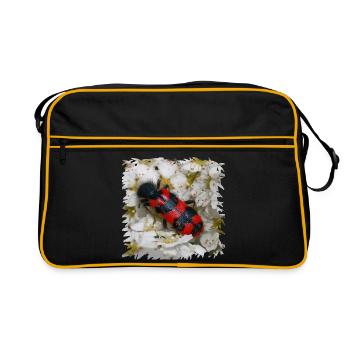 Beewolf aime manger les larves d’abeille - Sac Retro - noir/or - Devant