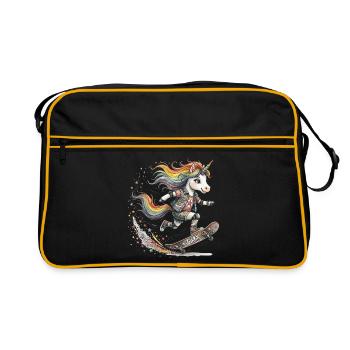 Skateur Licorne Skate & Shine - Sac Retro - noir/or - Devant
