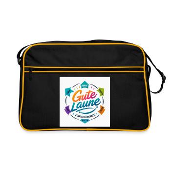 Cercle de bonne humeur Coloré positif - Sac Retro - noir/or - Devant