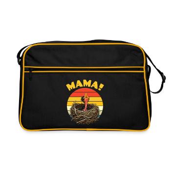 Maman Bébé Oiseau Affamé - Sac Retro - noir/or - Devant