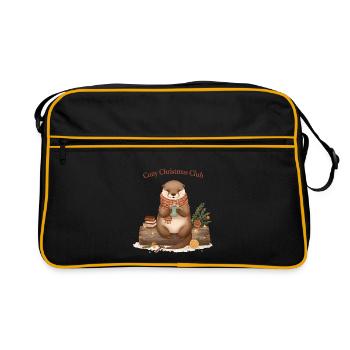 Club de Noël chaleureux Weihnachten - Sac Retro - noir/or - Devant