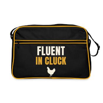 Fluent In Cluck Chicken - Retro Bag - black/gold - Front