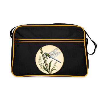 Dragonfly Emperor Anax Imperator - Retro Bag - black/gold - Front