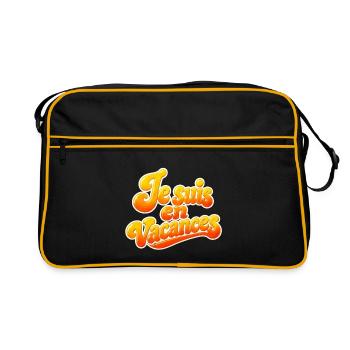 Je suis en vacances - Sac Retro - noir/or - Devant