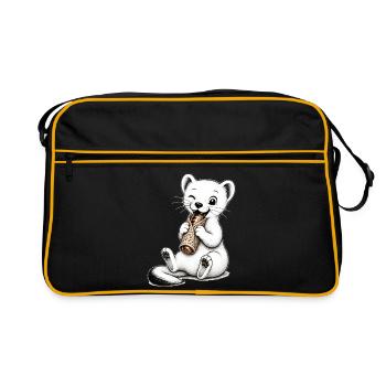 Vaelosek l hermine galette saucisse  - Sac Retro - noir/or - Devant