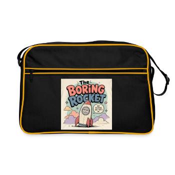 La fusée ennuyée - Sac Retro - noir/or - Devant