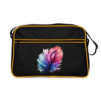Prismatic Feather Gradient - Retro Bag - black/gold - Front