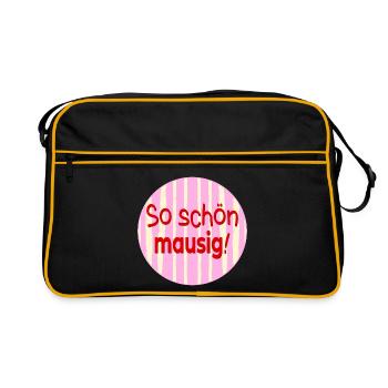SO SCHÖN MAUS - Retro Tasche - Schwarz/Gold - Vorne