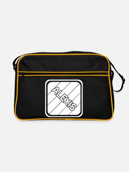 Vorname Alexis - Retro Tasche - Schwarz/Gold