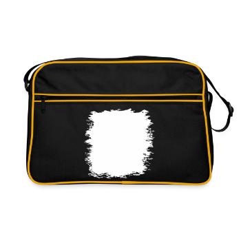Grunge Textur Hintergrund (Used Look) - Retro Tasche - Schwarz/Gold - Vorne