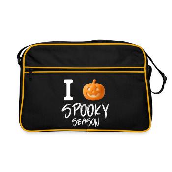 Ich liebe Spooky Season - Retro Tasche - Schwarz/Gold - Vorne