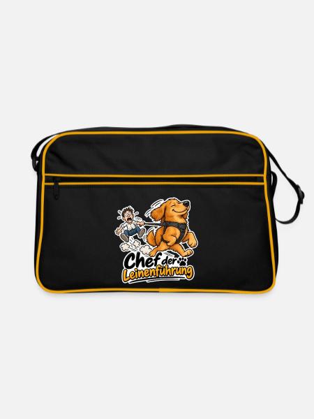 Chef der Leinenführung - Retro Tasche - Schwarz/Gold