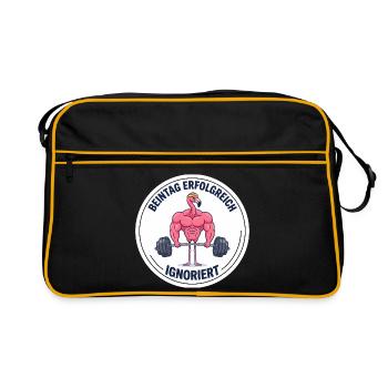 Beintag erfolgreich ignoriert Lustiges Pumper - Retro Tasche - Schwarz/Gold - Vorne