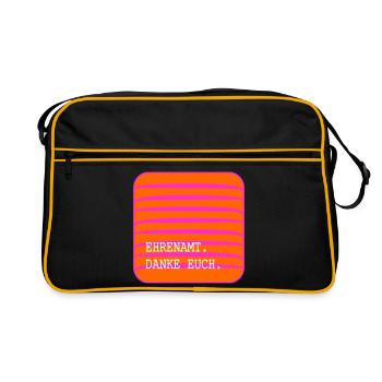 EHRENAMT Danke Euch - Retro Tasche - Schwarz/Gold - Vorne