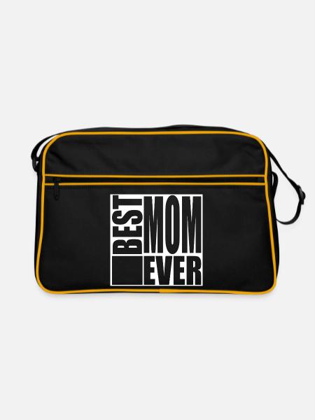 Best Mom Beste Mutter - Retro Tasche - Schwarz/Gold
