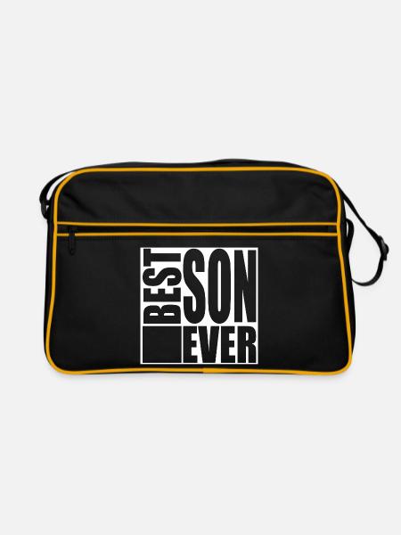 Bester Sohn Geschenk - Retro Tasche - Schwarz/Gold