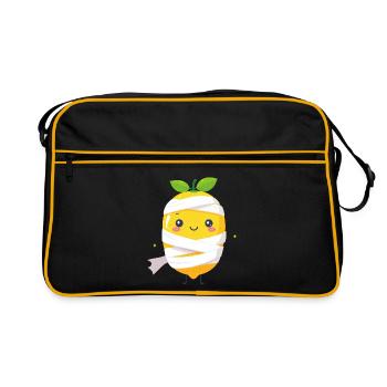 Süße Mumien-Zitrone - Retro Tasche - Schwarz/Gold - Vorne