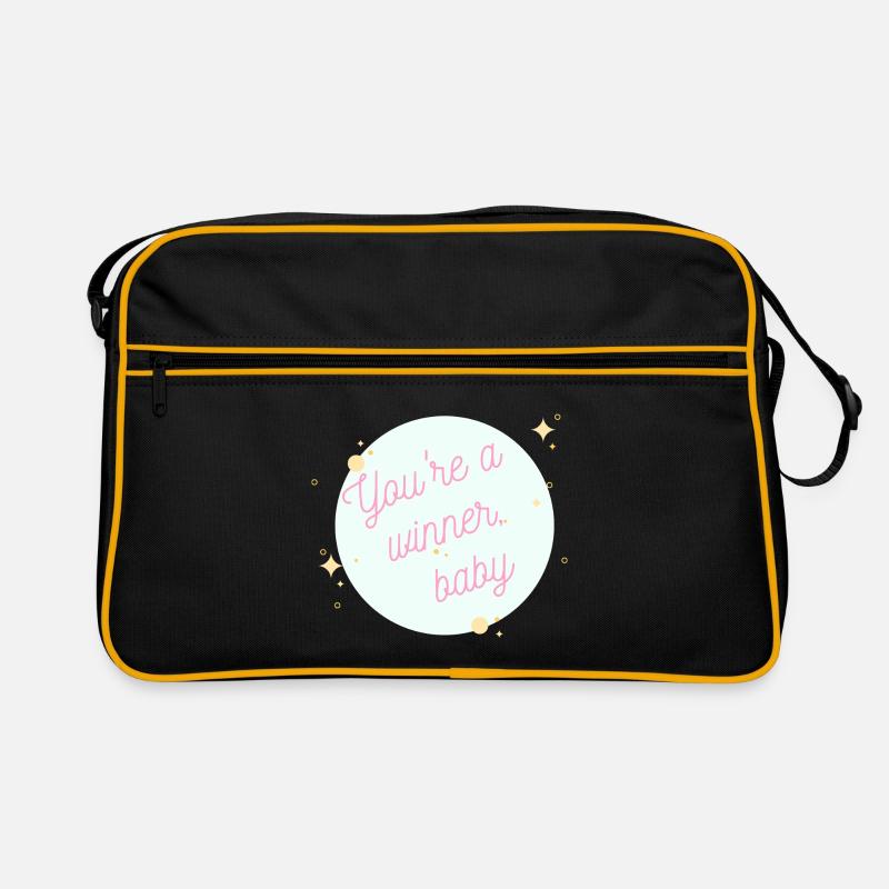 Vous êtes un bébé gagnant - Sac Retro - noir/or