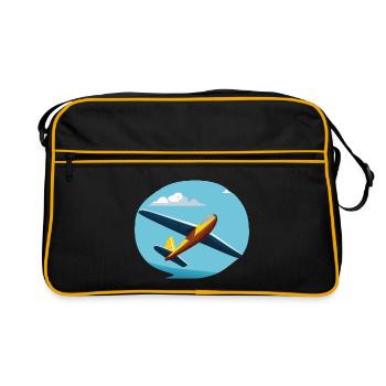 Planeur jaune - Sac Retro - noir/or - Devant
