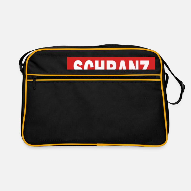 Schranz - Electro Dance Music Techno - Retro Tasche - Schwarz/Gold