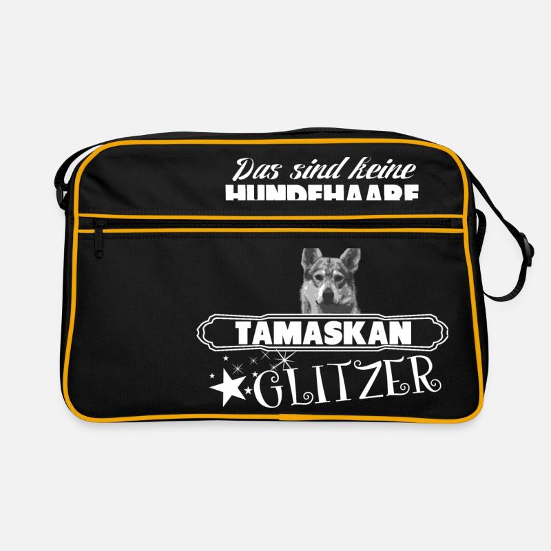 TAMASKAN GLITZER - Retro Tasche - Schwarz/Gold