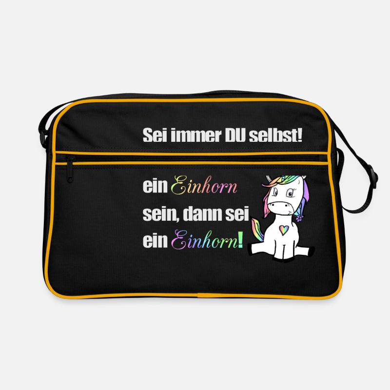 Sei immer du selbst - Retro Tasche - Schwarz/Gold
