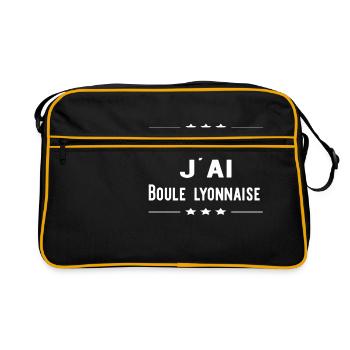 J'peux pas j'ai Boule lyonnaise cadeau noel - Sac Retro - noir/or - Devant