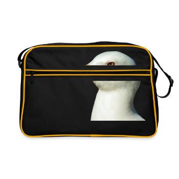 oiseau mouette moewe voegel animaux animaux - Sac Retro - noir/or - Devant