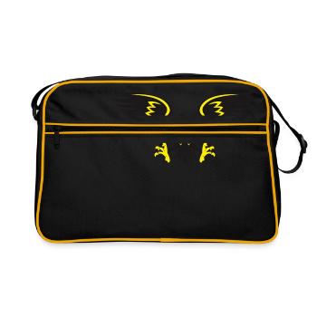 adler eagle bussard falke habicht hawk falcon53 - Sac Retro - noir/or - Devant