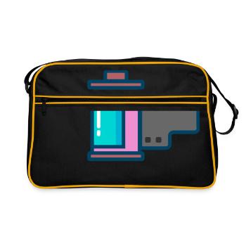 camera caméra film photo appareil photo - Sac Retro - noir/or - Devant