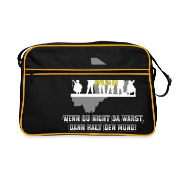 Soldat militaire Bundeswehr Mali utiliser - Sac Retro - noir/or - Devant
