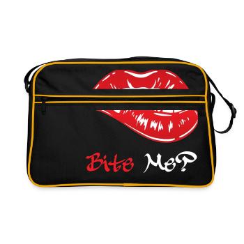 Bite Me Vampire Love Lips - Sac Retro - noir/or - Devant