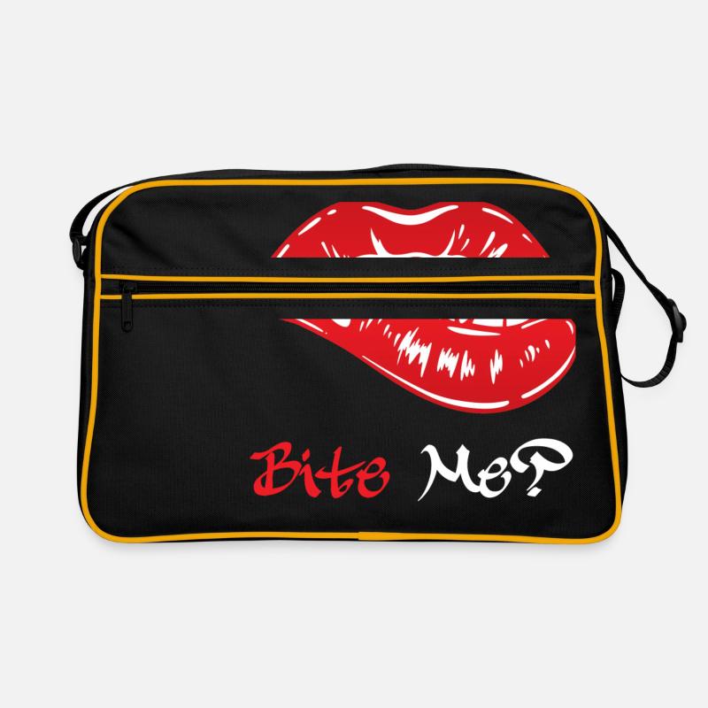 Bite Me Vampire Love Lips Sac Retro