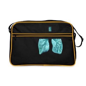 Lung medics - Retro Bag - black/gold - Front