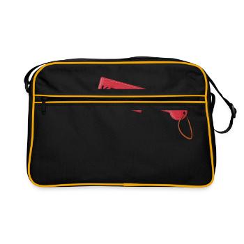 Kinky paddle BDSM en cuir - Sac Retro - noir/or - Devant