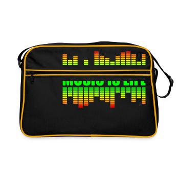 Music Is Life - La musique est la vie - Sac Retro - noir/or - Devant
