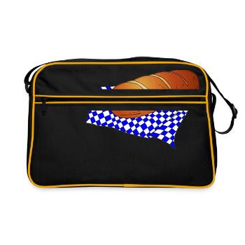 Brot - Retro Tasche - Schwarz/Gold - Vorne
