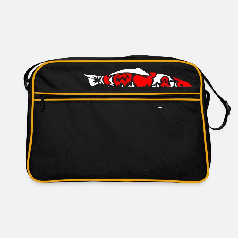 koi carp - Retro Bag - black/gold