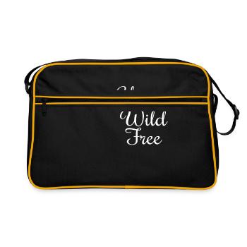 Young Wild Free - Retro Tasche - Schwarz/Gold - Vorne