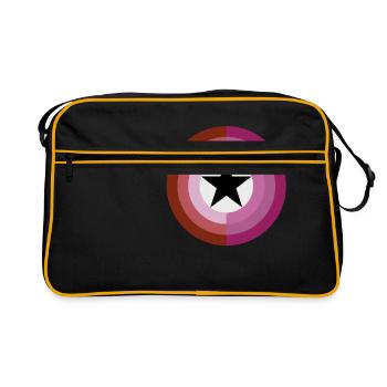 Proud to be Lesbian - LGBT Symbols - Sac Retro - noir/or - Devant