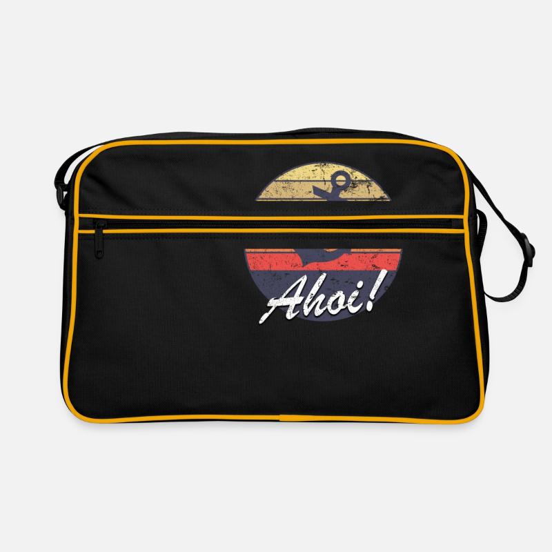 Sunset ahoy! Logo beach sunset Retro Bag