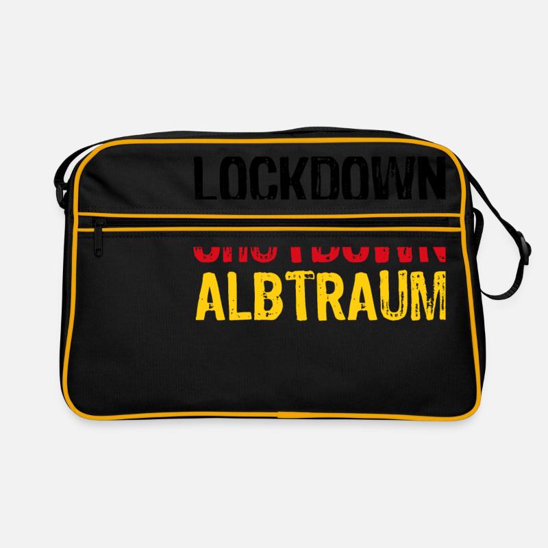 Lockdown Deutschland Widerstand Demonstration Retro Tasche