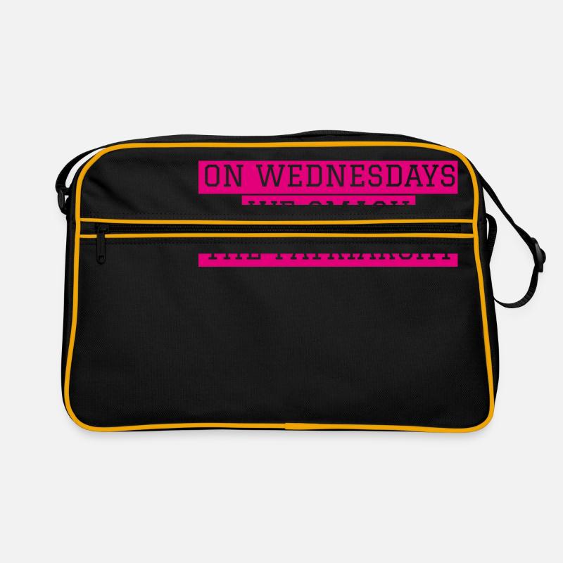 We Smash The Patriarchy - Feministisch Empowerment - Retro Tasche - Schwarz/Gold